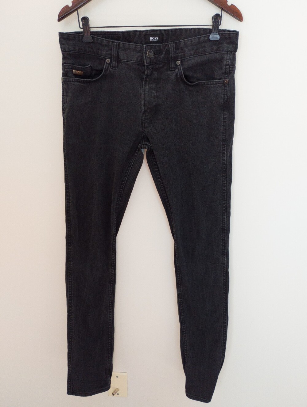 HUGO BOSS Men’s Black Stretch Denim Jeans Size 32x34 Slim Fit Comfort
